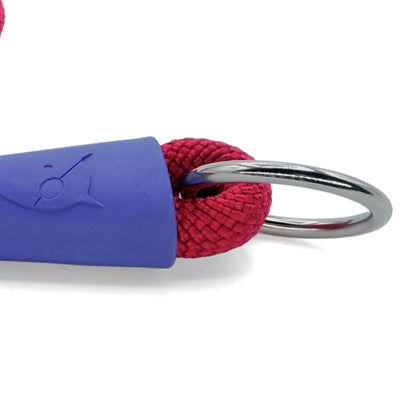 Morso Half Slip Hundehalsband, normales Seil, recycelter roter Samt, rot