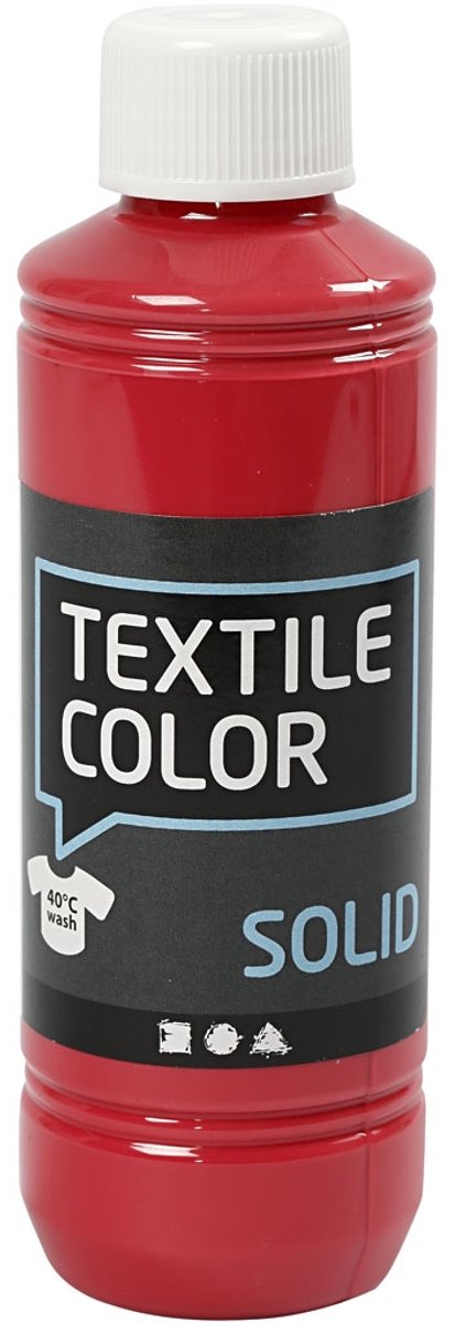 Kreativfirma Textilfarbe - Bekämpfung Textilfarbe - Rot, 250 ml