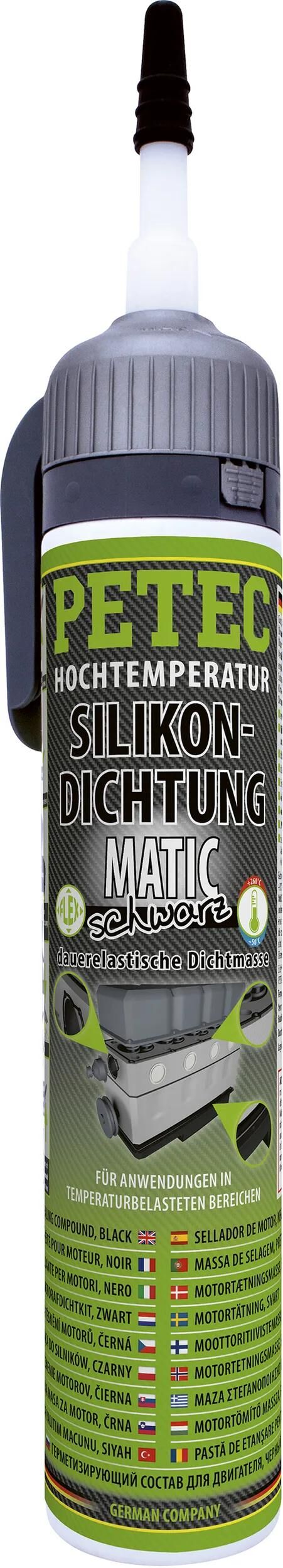 Petec Dichtpaste Silikondichtungen 200 ml schwarz matic sd