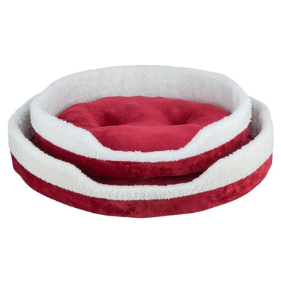 Trixie Xmas hondenmand nevio rond rood wit