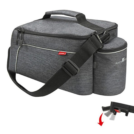 Klickfix Einzelfahrradtasche hinten Rackpack Light Uniklip Grau