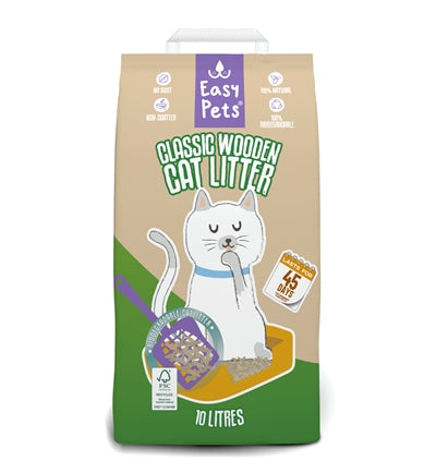 Easypets Biodégradable Wood Pellets Cat Litter