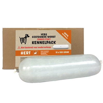 Freds gedämpfte frische Fleischwurst Kennelpack -Hirsche Getreide und glutenfrei