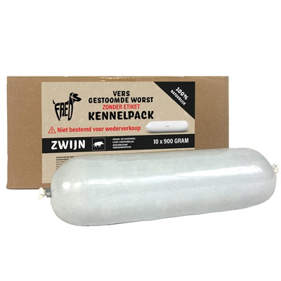 Freds gedämpfte frische Fleischwurst Kennelpack -Eberkorn und Gluten -frei