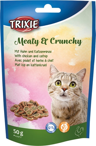 Trixie meaty crunchy kip catnip glutenvrij