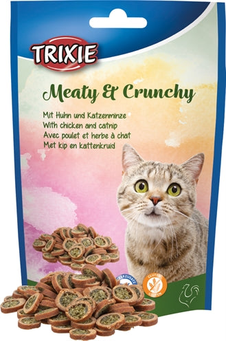 Trixie meaty crunchy kip catnip glutenvrij