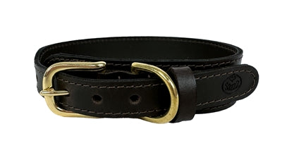 Sazzz collar dog pioneer leather dark brown