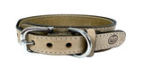 Sazzz Collar Dog Boho Vintage Leather Beige