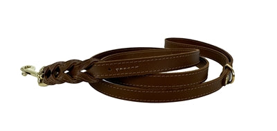 Sazzz Dog Belt Passion Passione in pelle intrecciata marrone