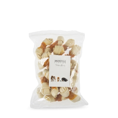 Petstyle Living Knoted Bot Weiß mit Hühnchen
