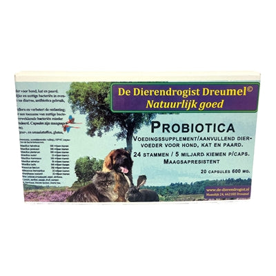 Capsule di probiotici drogisti animali