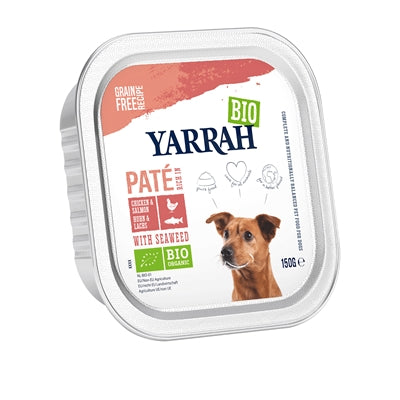 Yarrah Hund Alu Bio Pate Chicken Lachs mit Seetang