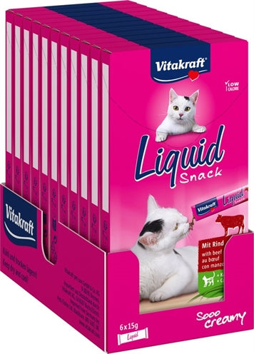 Vitakraft gato de bocadillo líquido inulina de carne