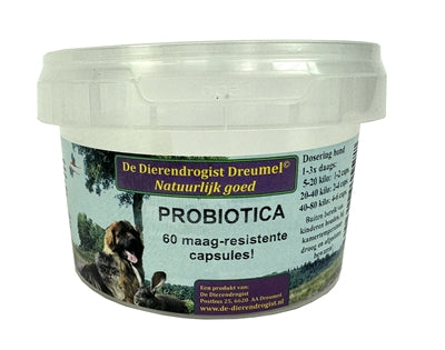 Capsule di probiotici drogisti animali