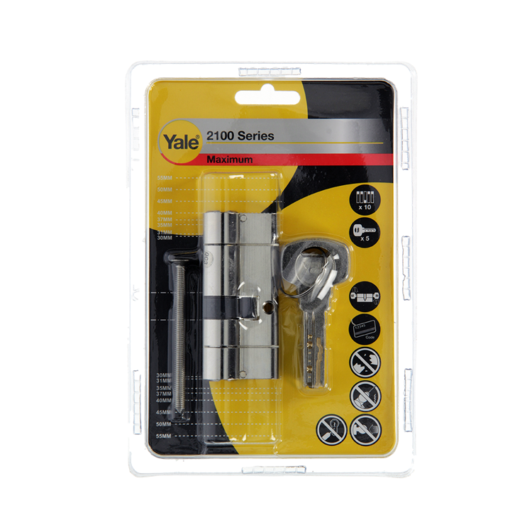 Yale 1060527 - profielcilinder 2100 mv 70mm(30 40) | 2 stuks