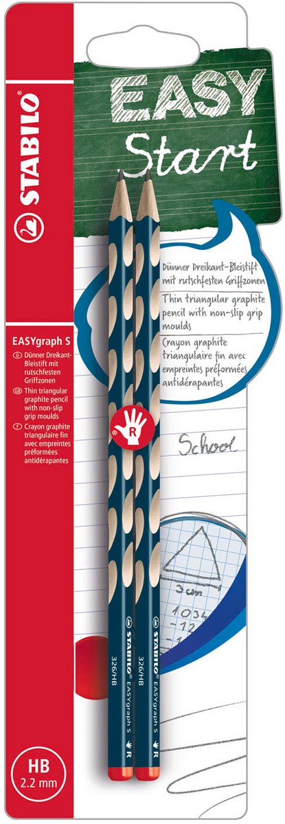Stabilo Easygraph S HB Rechtshänder-Graphitstifte Petrol - 2 Stk.