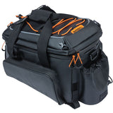 Basilikum Miles XL Pro-Gepäck-Bedrohungstasche, schwarzer Orange, wasserdicht, 9-36L, geeignet für Elektrofahrräder