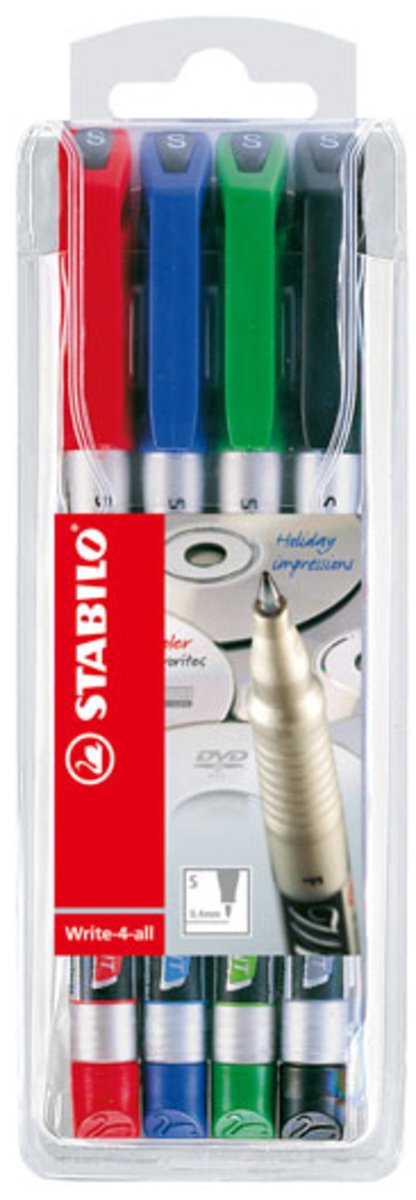 Stabilo write-4-all superfijn (0,4 mm) permanente marker - 4dlg.