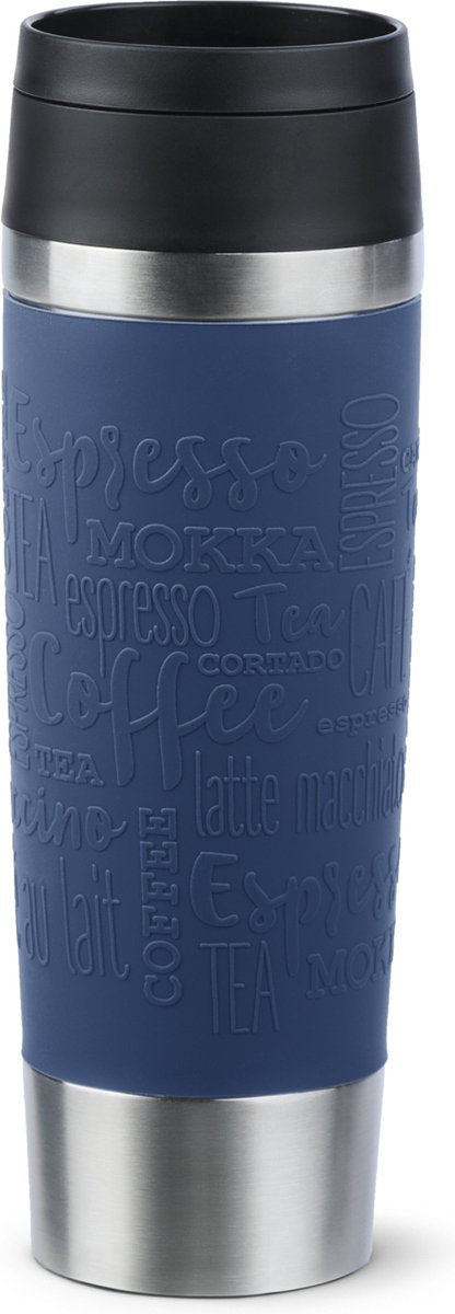 Tefal Reisebecher – Thermosflasche – 500 ml – Edelstahl dunkelblau – auslaufsicher – für heiße und kalte Getränke geeignet