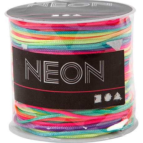 Creativ Company Makrameeschnur, Stärke 1 mm, Neonfarben, 28 m 1 Rolle