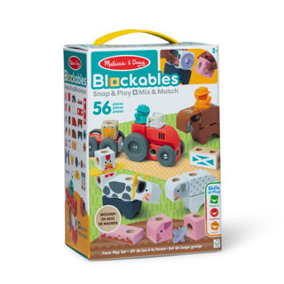 Melissa Doug – Blockables™ Farm-Spielset – mit tragbarer Aufbewahrungsbox
