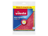 Vileda sponsdoek - 36 x 34 cm - 4 stuks - super absorberend - 4 kleuren