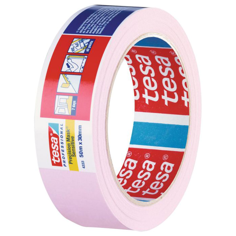 Tesa professional tesa® precision - afplaktape - voor delicate oppervlakken - 7 dagen hechtend - precisie- 30 mm 1 stuks