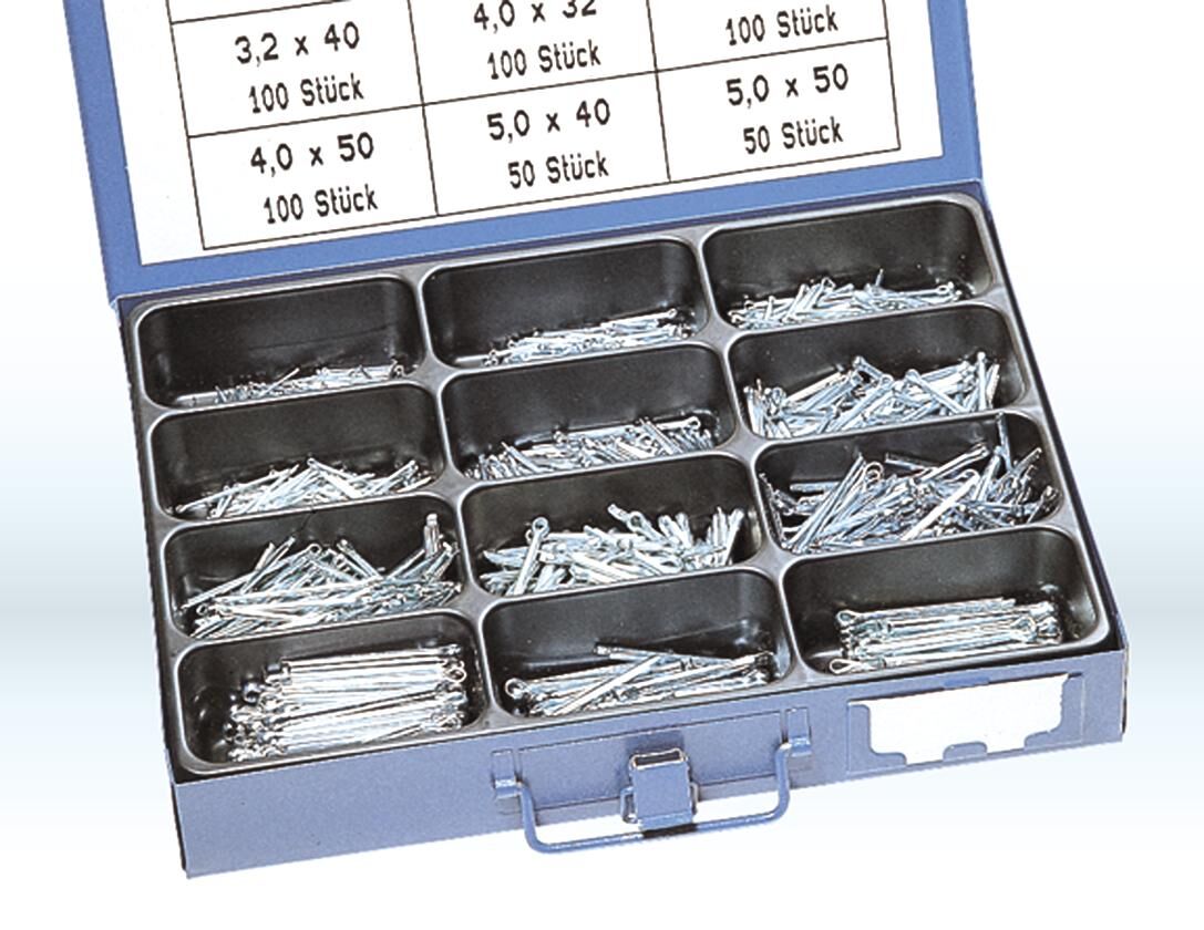 Dresselhaus Splintsortiment sort.Splint 8549 DIN 94 verzinkt