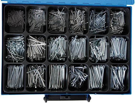 Dresselhaus Splintsortiment sort.Splinte DIN 94 verzinkt