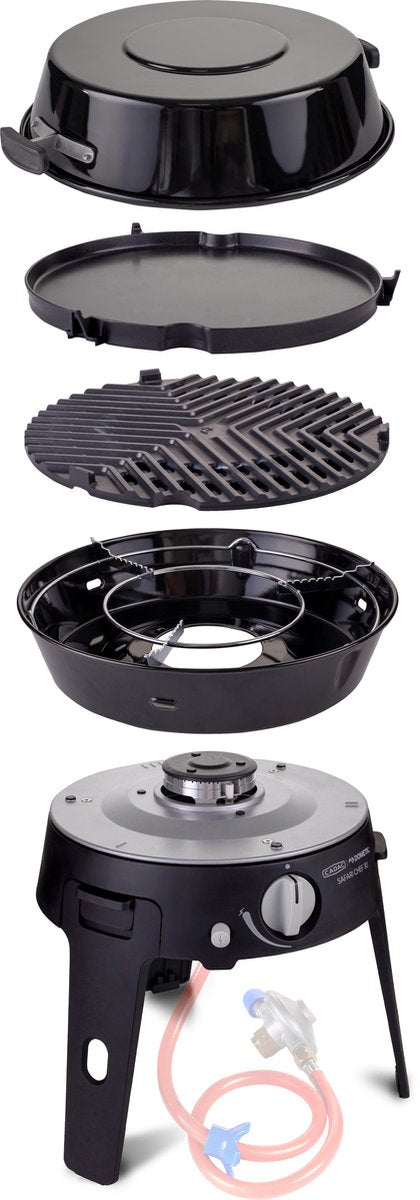 Cadac dometic - safari chef 30 lp deluxe - multifunctionele camping bbq - inclusief 4 kookoppervlakken