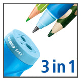 Stabilo Easysharpener 3 in 1 Bleistift schärfer auf der linken Rosa