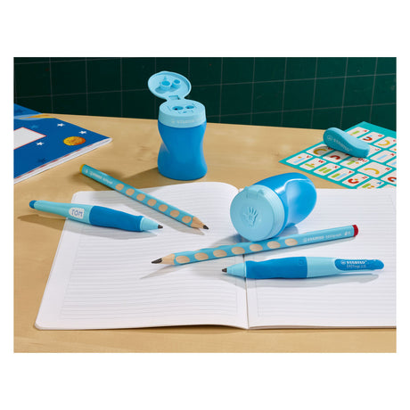 Stabilo EasySharpener - 3 in 1 Bleistift schärfer - blau auf der rechten Seite