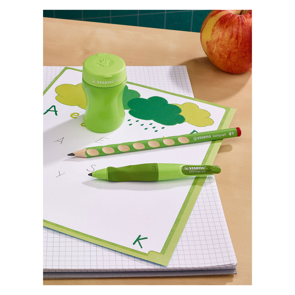Stabilo Easy 3-in-1 Right Bleistifte Schleifgrün