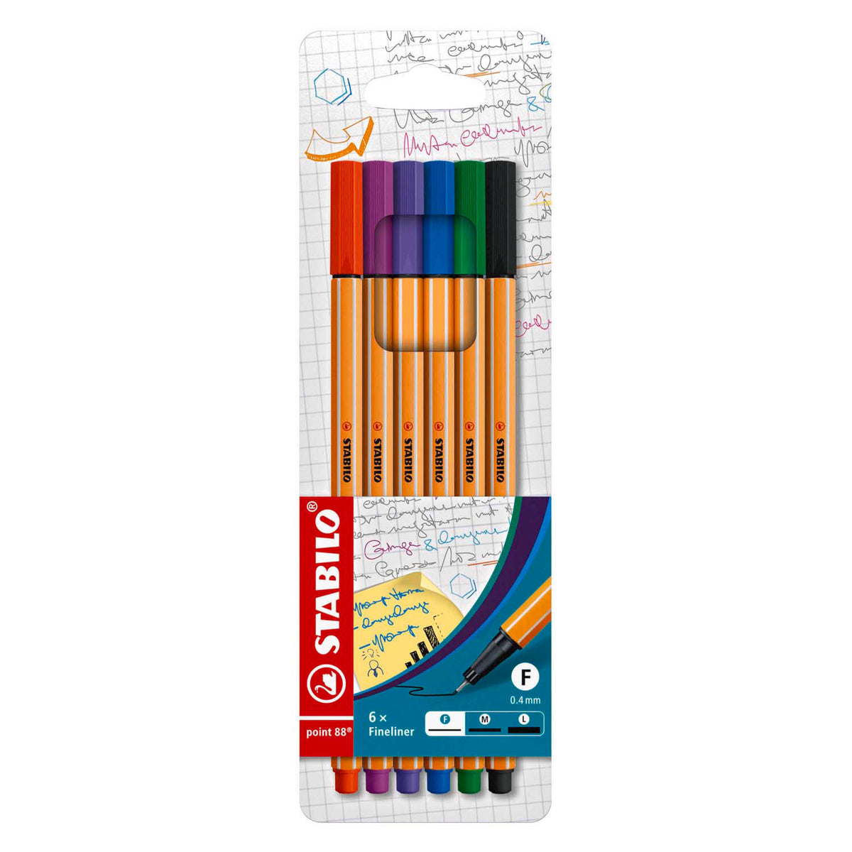 Stabilo point 88 – Premium-Fineliner – Etui mit 6 Farben