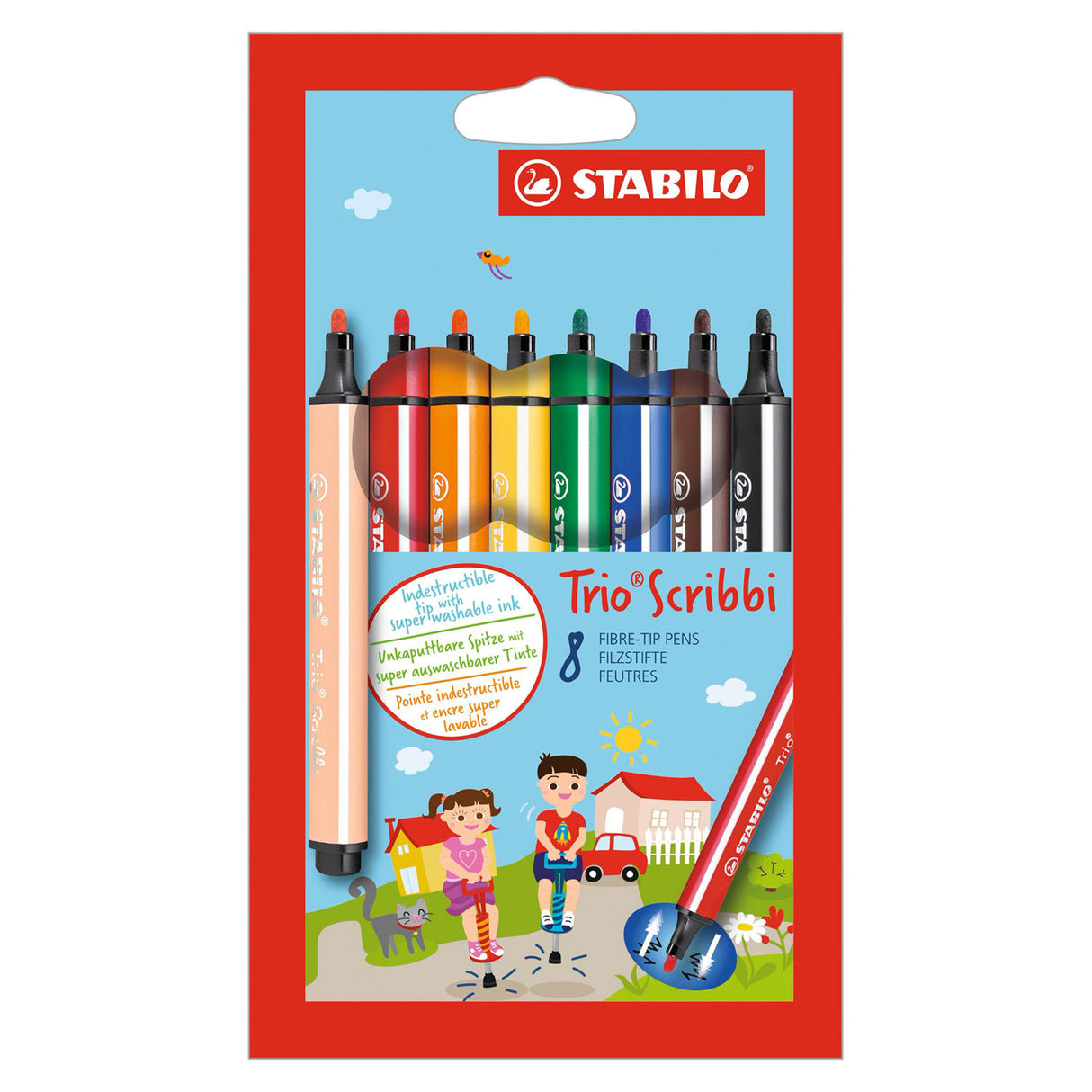 Stalo trio Scribbi Felt -tip Pens, 8st.