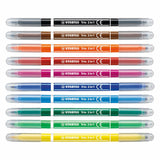 Stabilo trio 2 in 1 - viltstift en fineliner in een - set 10 stuks