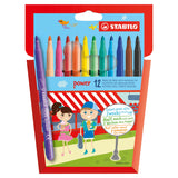 Stabilo Power Felt -Tip Pen set con 12 pezzi