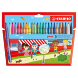 Stabilito Power Felt -Tip Pen set con 24 pezzi