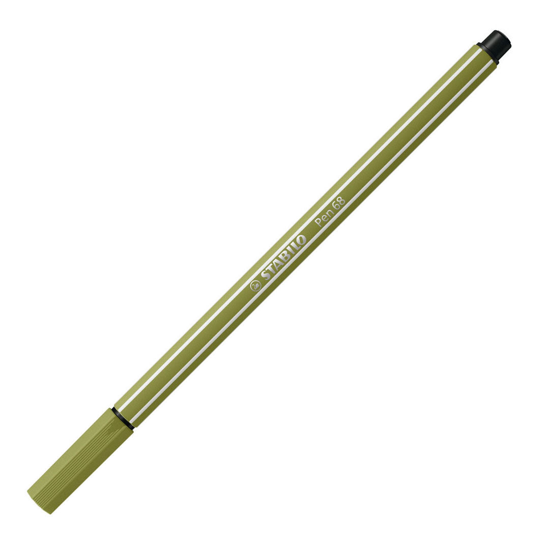 Pen stabilo 68 - FIENTE -TIP PEN - MUD VERDE (68 37)