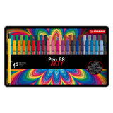 Stabilo Pen 68 w metalowym pudełku, 40 kl.