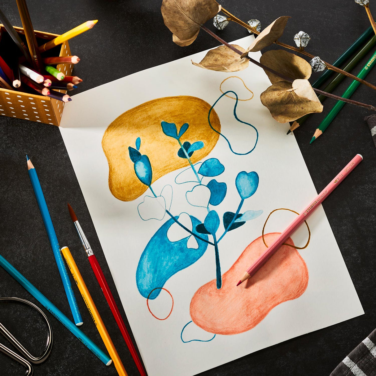 Stabilo Aquacolor-Stifte 12 Farben