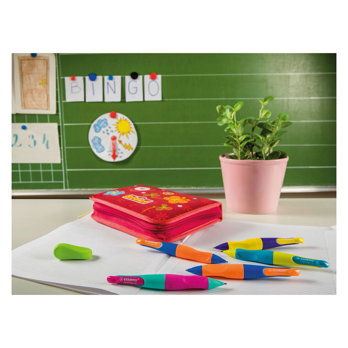 Stabilo easyergo 1.4 – ergonomischer Druckbleistift – Linkshänder – neonpink