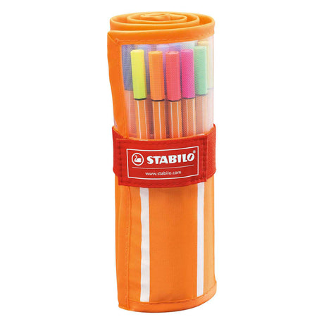 Stabilo point 88 – Fineliner 0,4 mm – Rollenset – 30-teiliges Etui – mit 25 Standard- + 5 Neonfarben
