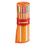 Stabilo point 88 – Fineliner 0,4 mm – Rollenset – 30-teiliges Etui – mit 25 Standard- + 5 Neonfarben