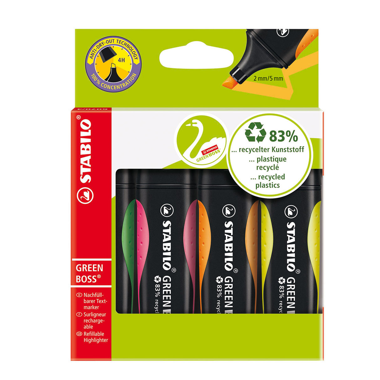 Stalo Green Boss Markers, 4st.