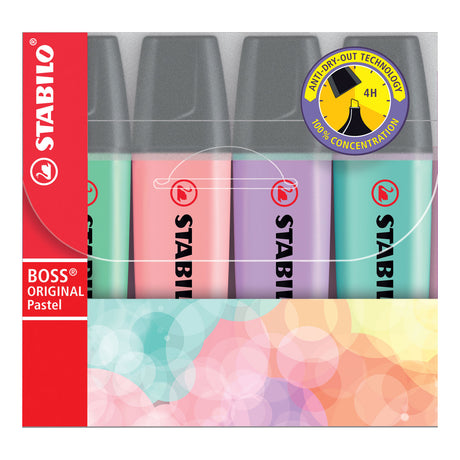 Stabilo Boss Original Pastell – Textmarker – Set mit 4 Stück