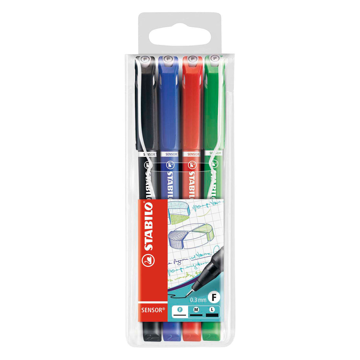 Stabilo Sensor Fineliners, 4 ..