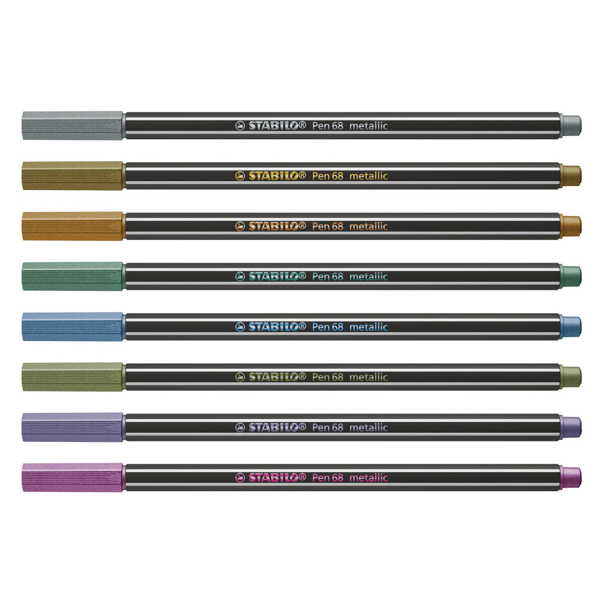 Stabilo Pen 68 Metallic Felt -tip Pens, 8 ..