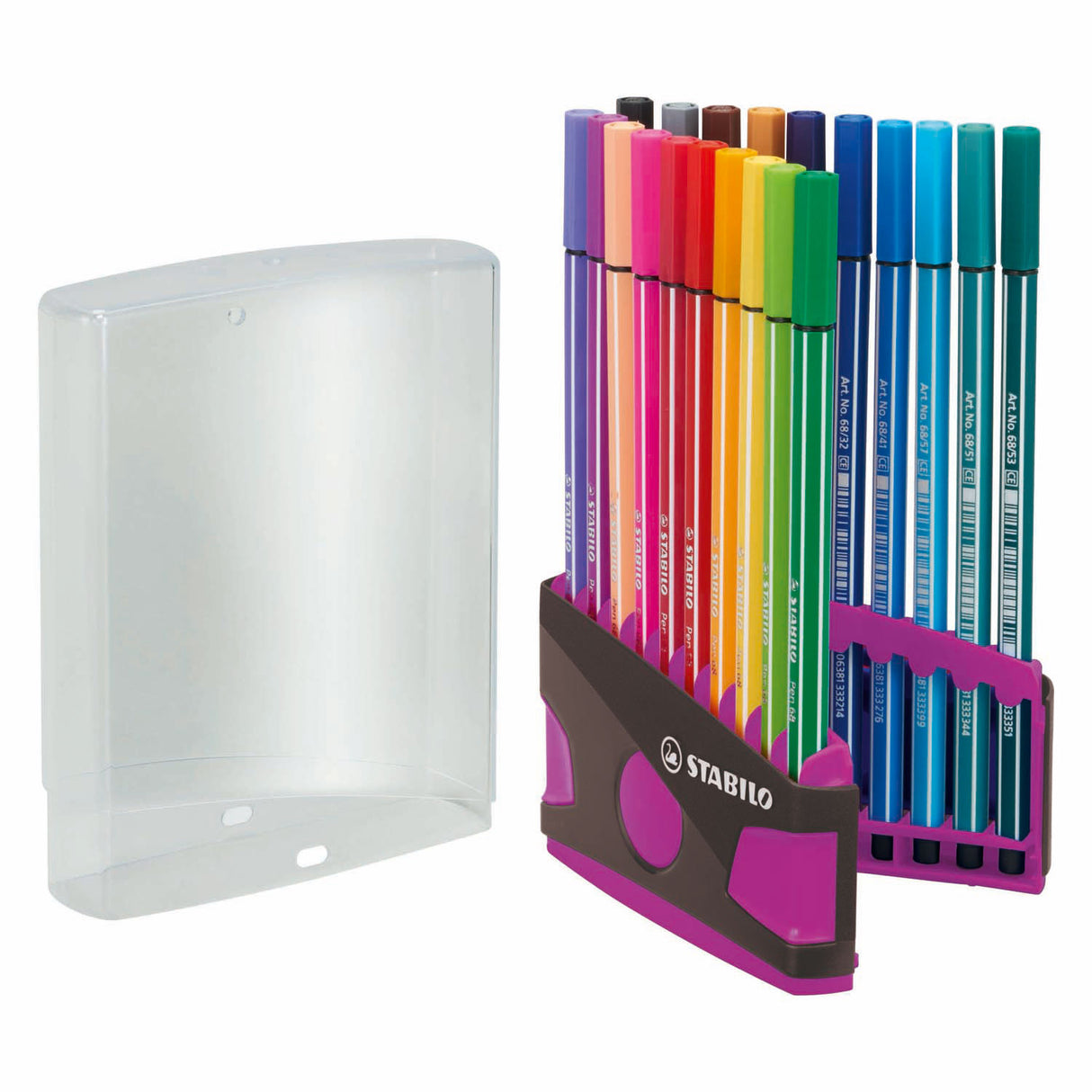 Stabilo Stift 68 in 20 Farben Anthrazitrosa
