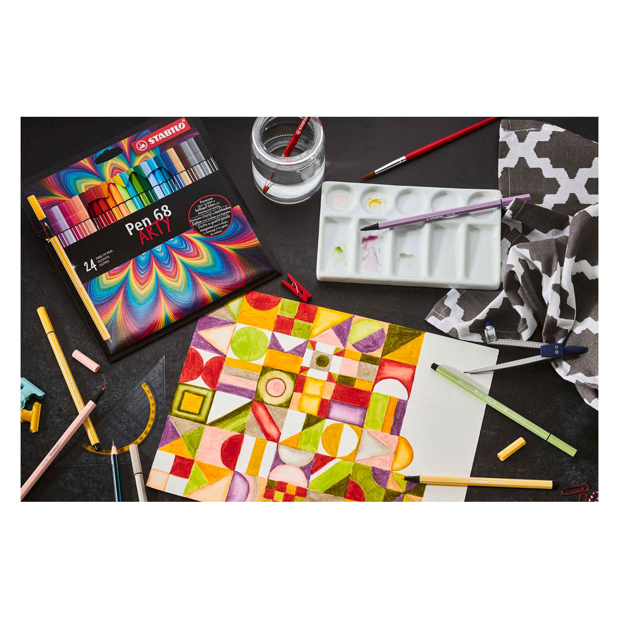 Stabilo Pen 68 – Filzstift – Arty – Set mit 12 Sets